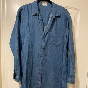 Denim Shirt Tunic Medium